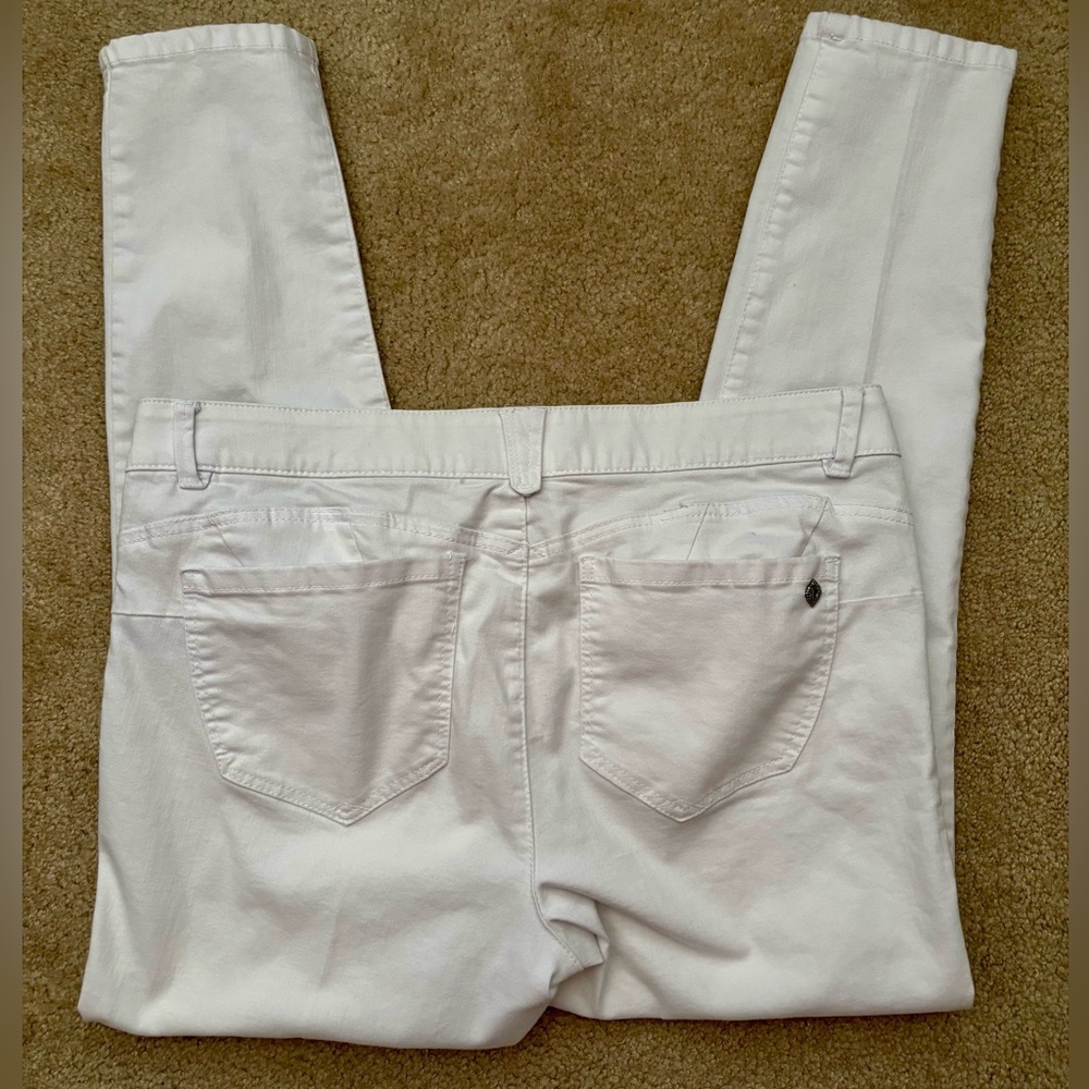 Democracy Ab Solution White Straight Leg Jeans Size 16 | Sculpting Stretch Denim - Picture 4 of 7
